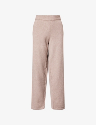 RU & ROCKA: Oversized Brand-Embroidered Knitted Jogging Bottoms
