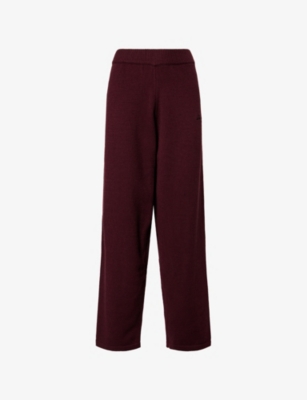 RU & ROCKA: Oversized Brand-Embroidered Knitted Jogging Bottoms