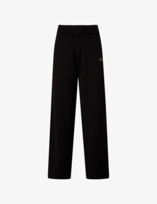 RU & ROCKA: Oversized Brand-Embroidered Knitted Jogging Bottoms