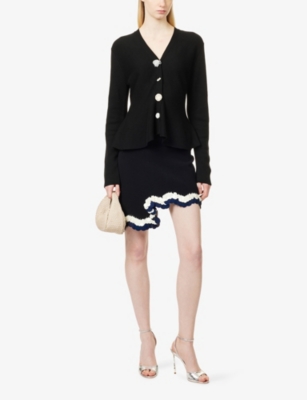 PH5: Kolla Beaded Merino Wool-Blend Cardigan