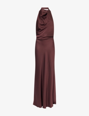 SIMKHAI: Reannon Draped Woven Gown