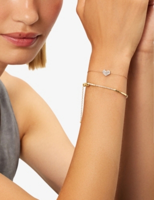 KISMET BY MILKA: Maxi Cherish 0.07ct Baguette-Diamond And 0.09ct Diamond Chain Bracelet