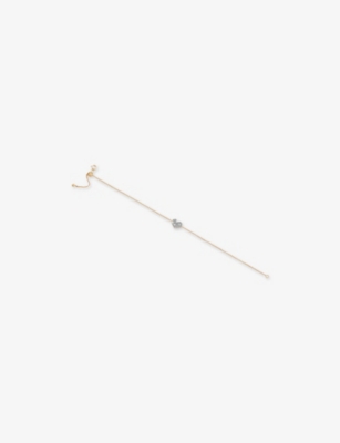 KISMET BY MILKA: Maxi Cherish 0.07ct Baguette-Diamond And 0.09ct Diamond Chain Bracelet