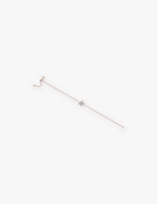 KISMET BY MILKA: Maxi Comet 0.04ct Baguette-Diamond And 0.08ct Diamond Chain Bracelet