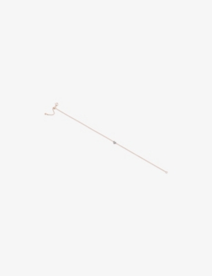 KISMET BY MILKA: Mini Cherish 0.04ct Baguette-Diamond And 0.07ct Diamond Chain Bracelet