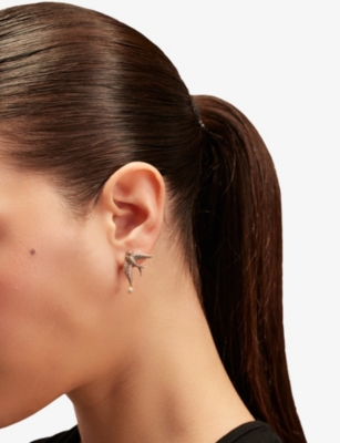 KISMET BY MILKA: Sparrow 0.02ct Diamond Drop Earring