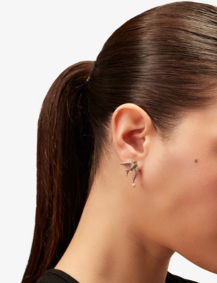 KISMET BY MILKA: Sparrow 0.02ct Diamond Drop Earring