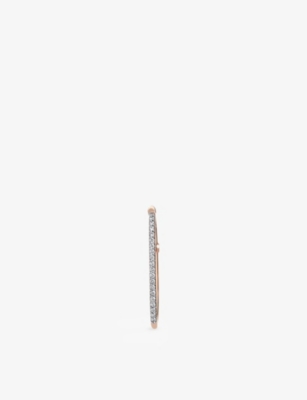 KISMET BY MILKA: Shimmery Equality 0.10ct Diamond Hoop Earring