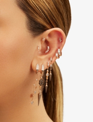 KISMET BY MILKA: Silva 0.20ct Diamond Drop Huggie