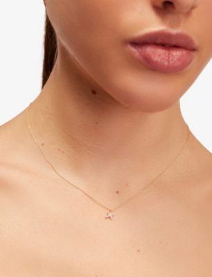 KISMET BY MILKA: Starstruck Mini Metal and 0.05ct Diamond Pendant Necklace