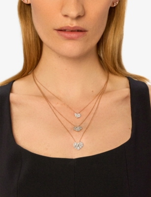 KISMET BY MILKA: Cherish Mini Metal and 0.16ct Diamond Pendant Necklace