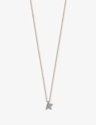 KISMET BY MILKA: Comet Mini Metal and 0.12ct Diamond Pendant Necklace