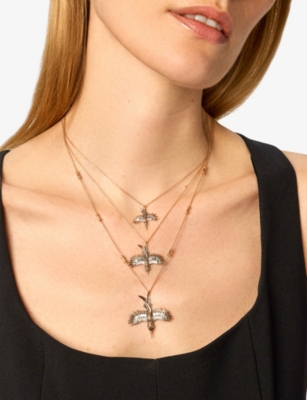 KISMET BY MILKA: Phoenix Mini 0.14ct Diamond Pendant Necklace