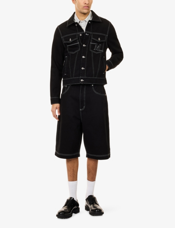 Logo Contrast-Stitch Denim Jacket