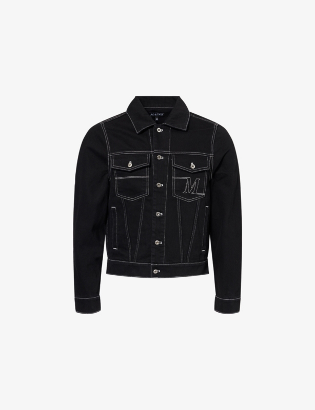 Logo Contrast-Stitch Denim Jacket
