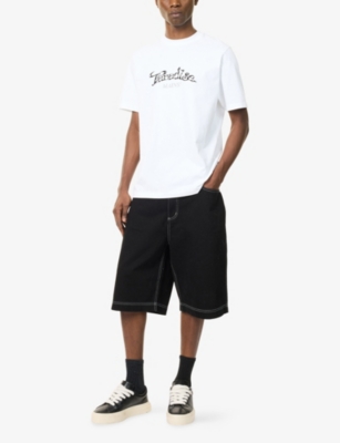 MAINS: Paradise Text-Print Short-Sleeve Cotton T-Shirt