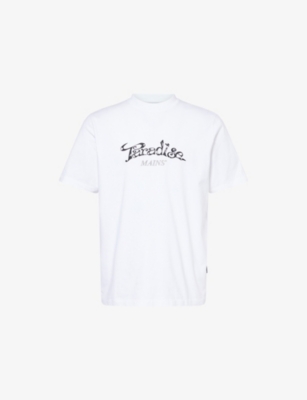 MAINS: Paradise Text-Print Short-Sleeve Cotton T-Shirt