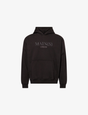 MAINS: Brand-Print Relaxed-Fit Cotton-Jersey Hoodie