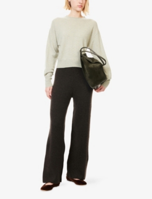 Le Kasha Womens Sauge Menorca Round-neck Cashmere Jumper In Neutral
