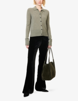 LE KASHA: Fraga Spread-Collar Cashmere Cardigan