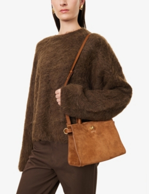 BURBERRY: Cotswolds Mini Suede Tote Bag