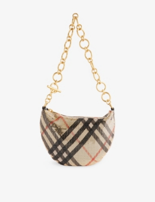 BURBERRY: Chainmail Brass Shoulder Bag