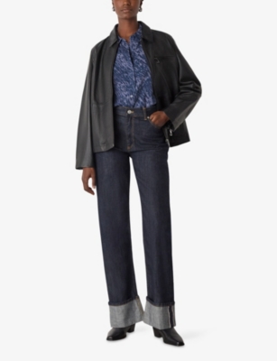 WHISTLES: Abstract-Print Long-Sleeved Woven Shirt