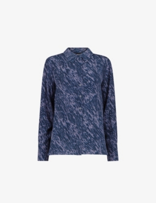 WHISTLES: Abstract-Print Long-Sleeved Woven Shirt