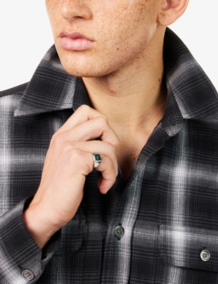 Tom Wood Mens Kay Kambaba Rhodium-plated Sterling-silver Ring In Blue