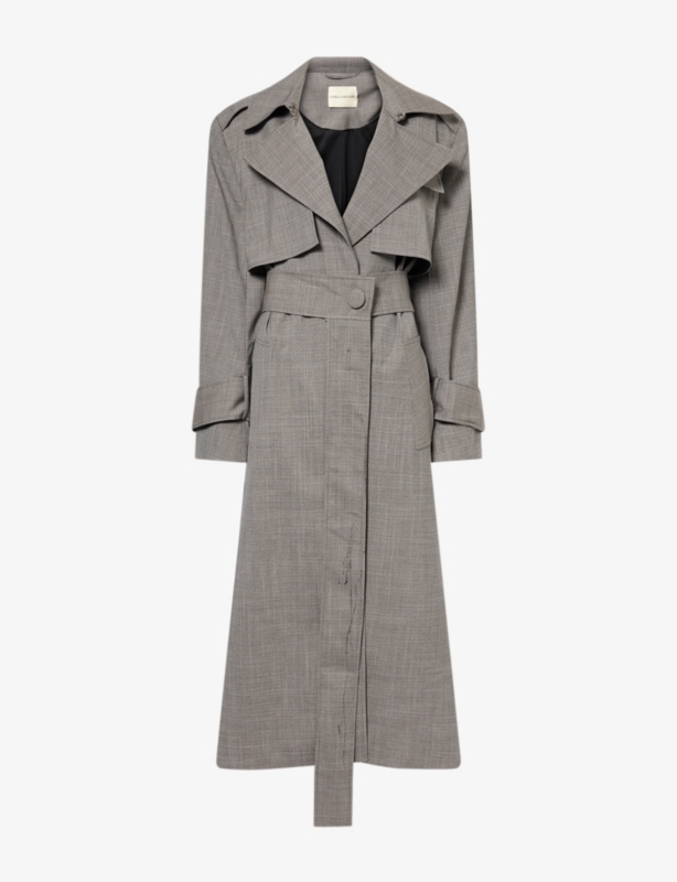 Luis Belted Woven Trench Coat