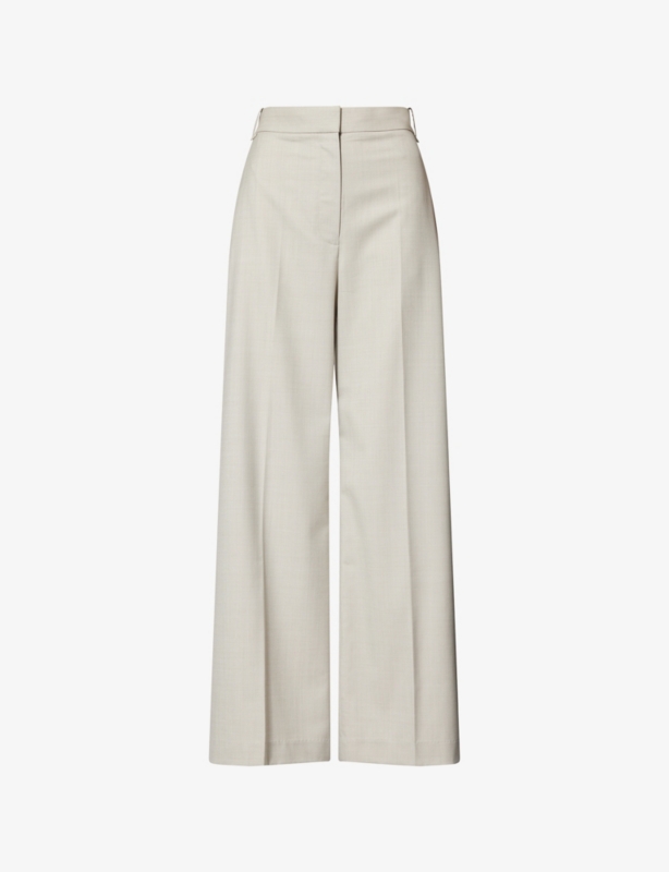Claude Wide-Leg Stretch-Wool Blend Trousers