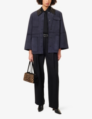 CAMILLA AND MARC: Balto Relaxed-Fit Suede Jacket
