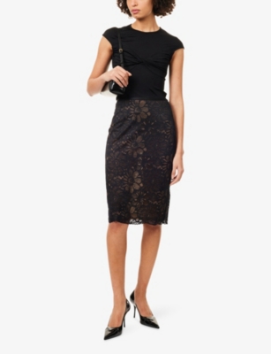CAMILLA AND MARC: Eleri Lace Stretch-Woven Midi Skirt