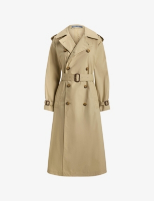 Womens Polo Ralph Lauren Double-Breasted Regular-Fit Stretch-Cotton Trench Coat