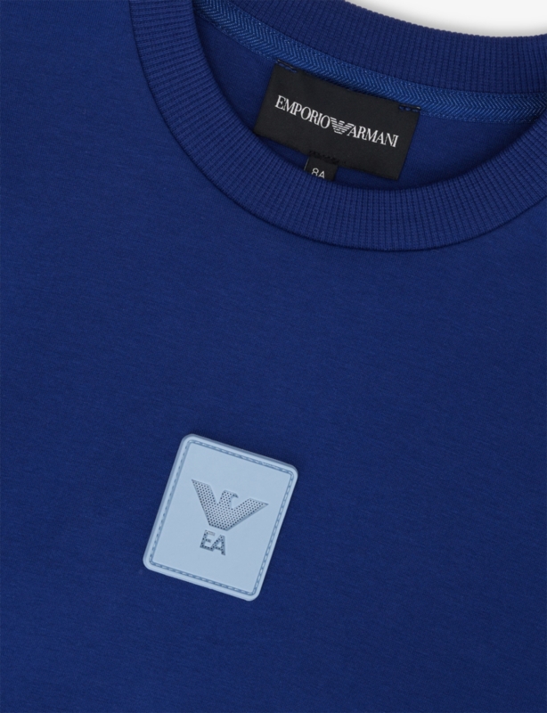 Logo-Patch Crewneck Cotton-Jersey Blend Sweatshirt 14-16 Years