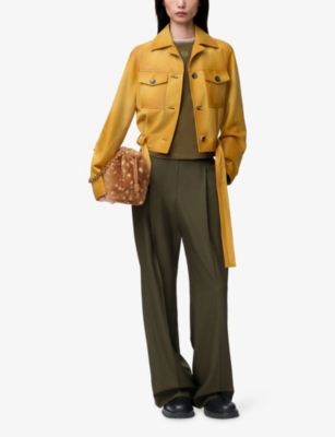 LOEWE: Pleated Straight-Leg Wool Trousers