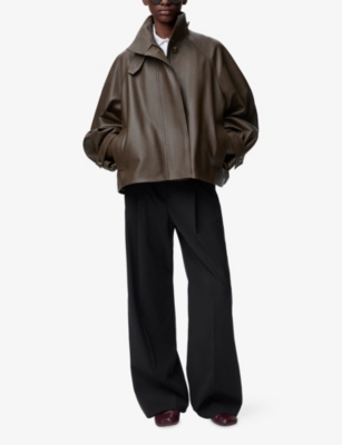 LOEWE: Pleated Straight-Leg Wool Trousers