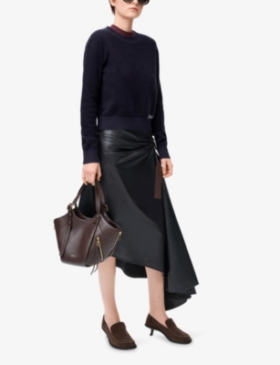 LOEWE: Logo-Embroidered Long-Sleeves Wool Knitted Jumper