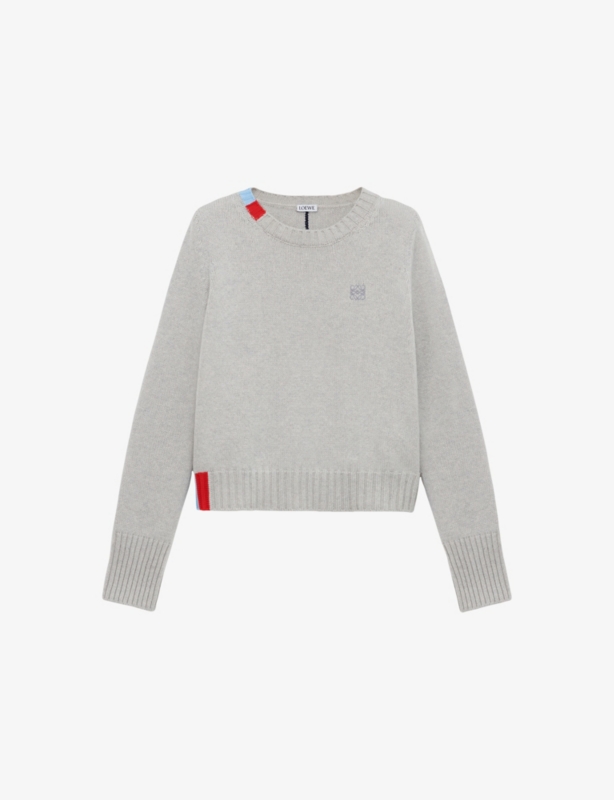 Brand-Embroidered Cashmere-Blend Jumper