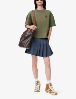 LOEWE: Futuristic Cat Brand-Embroidered Cotton-Blend T-Shirt