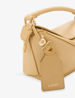 Loewe Mini Featherlight Puzzle Bag In Nappa Lambskin In Yellow