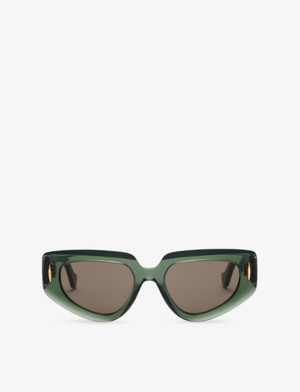 Small Butterfly-Frame Acetate Sunglasses