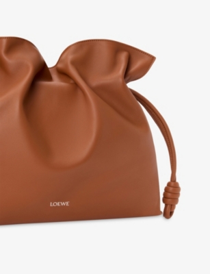 Loewe Womens  Flamenco Large Leather Clutch Bag