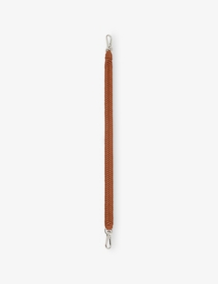 Loewe Womens Squirrel Arrow Short Woven Leather Strap