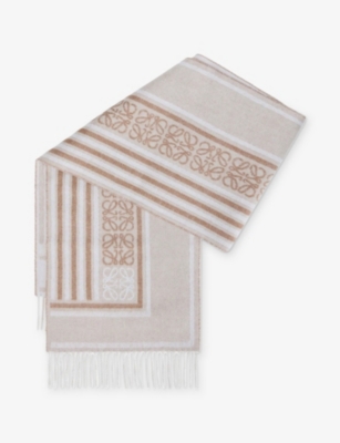 LOEWE: Branded Wool and Cashmere Scarf