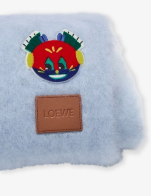 LOEWE: Futurist Cat Wool-Blend Scarf