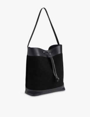 WHISTLES: Sasha Suede and Leather Shoulder Bag