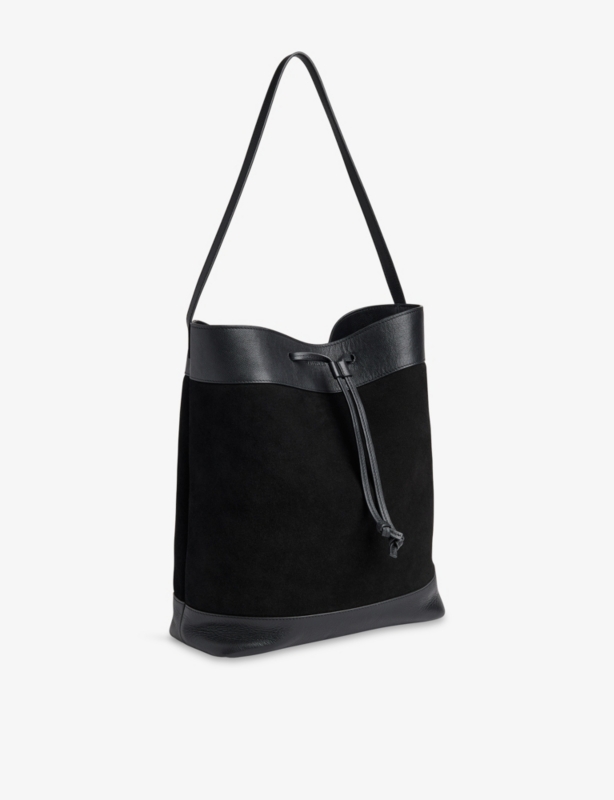 Sasha Suede and Leather Shoulder Bag