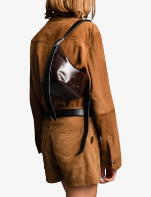 ZADIG&VOLTAIRE: Baby Jane Patent-Leather Shoulder Bag