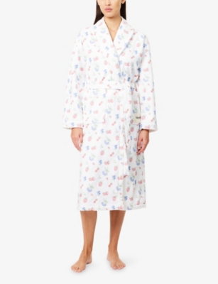 Djerf Avenue Womens Summer Berries Terry-cotton Robe Xs In White